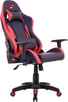 Gamestoel X2 Stealth rood en zwart - bureaustoel - ergonomisch - Leer, metaal en kunststof - E-sports