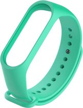 Siliconen Smartwatch bandje - Geschikt voor  Xiaomi Mi Band 3 / 4 siliconen bandje - aqua - Horlogeband / Polsband / Armband