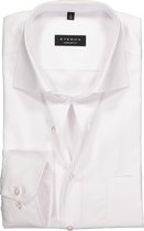 ETERNA comfort fit overhemd - mouwlengte 7 - niet doorschijnend twill heren overhemd - wit - Strijkvrij - Boordmaat: 42