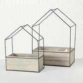 Kruidenbak met frame  - set van 2 stuks