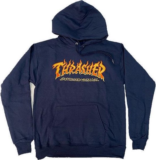 punch Slechte factor Verschrikking Thrasher Fire Logo heren casual sweater marine | bol.com