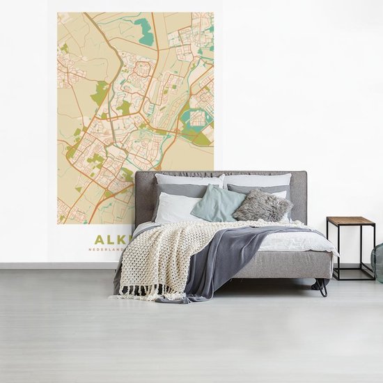 Papier peint - Papiers Papier peint photo Plan de la ville - Alkmaar - Vintage - Largeur 170 cm x hauteur 260 cm