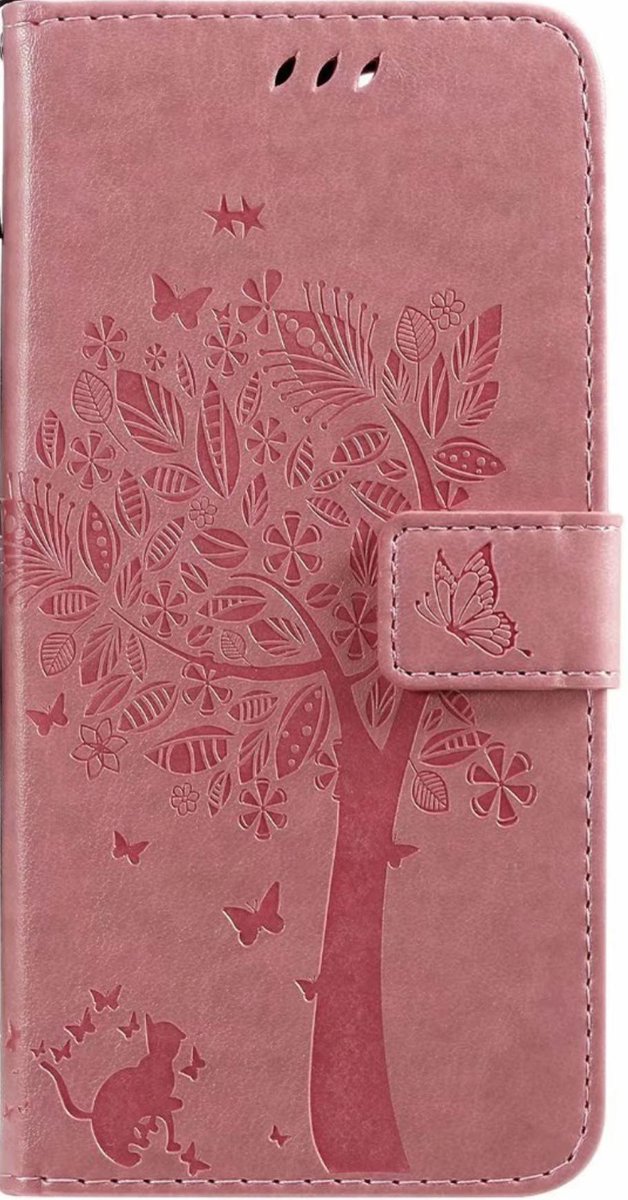 Geschikt voor Samsung Galaxy S10 Lite Bookcase - Roze - Bloemen - Portemonnee Hoesje