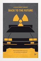 JUNIQE - Poster met houten lijst Back to the Future I -13x18 /Geel &