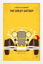 JUNIQE - Poster met houten lijst The Great Gatsby -13x18 /Geel