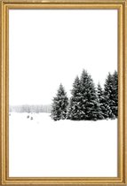 JUNIQE - Poster met houten lijst White White Winter 2/2 -30x45 /Grijs