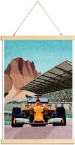 JUNIQE - Posterhanger Formule 1 -40x60 /Blauw & Bruin