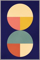 JUNIQE - Poster met kunststof lijst Divided -40x60 /Kleurrijk