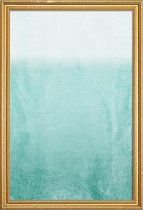 JUNIQE - Poster met houten lijst Fading Aqua -40x60 /Groen & Turkoois