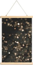 JUNIQE - Posterhanger Midnight Glow -40x60 /Bruin & Zwart