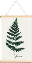 JUNIQE - Posterhanger Fern -20x30 /Groen & Ivoor