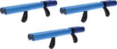 3x Blauw waterpistool/waterpistolen van foam 40 cm met handvat en dubbele spuit