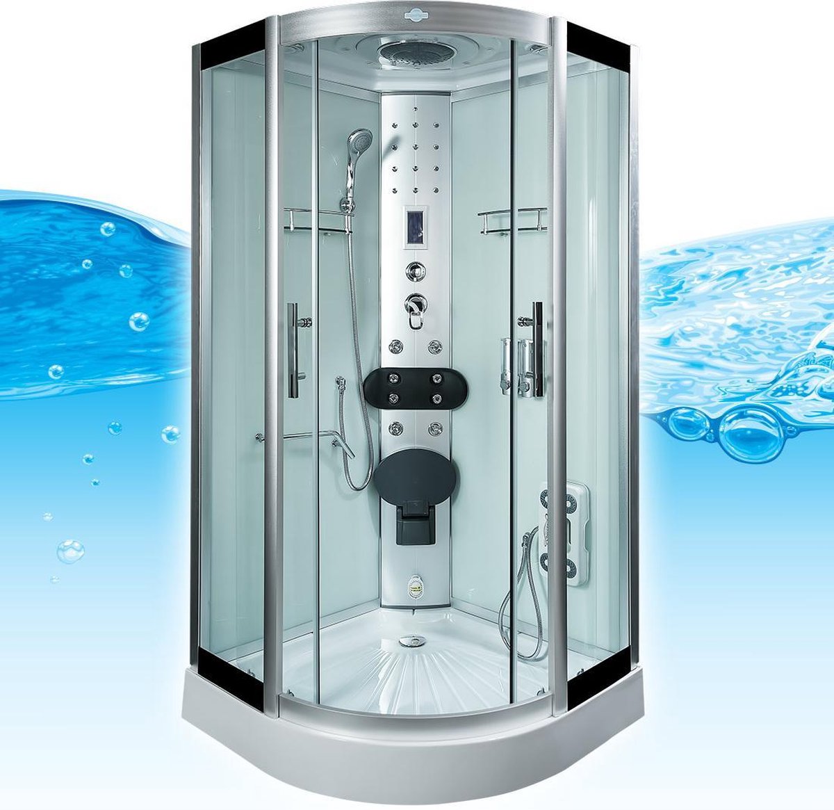 Complete Gesloten Douchecabine 100X100X215 Enla. MENGKRAAN. Luxe, Kit