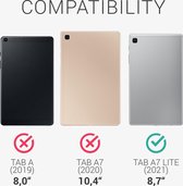 kwmobile hoes geschikt voor Samsung Galaxy Tab A7 Lite 8.7 (2021) - siliconen beschermhoes voor tablet - Tweekleurig design - roze / mat blauw