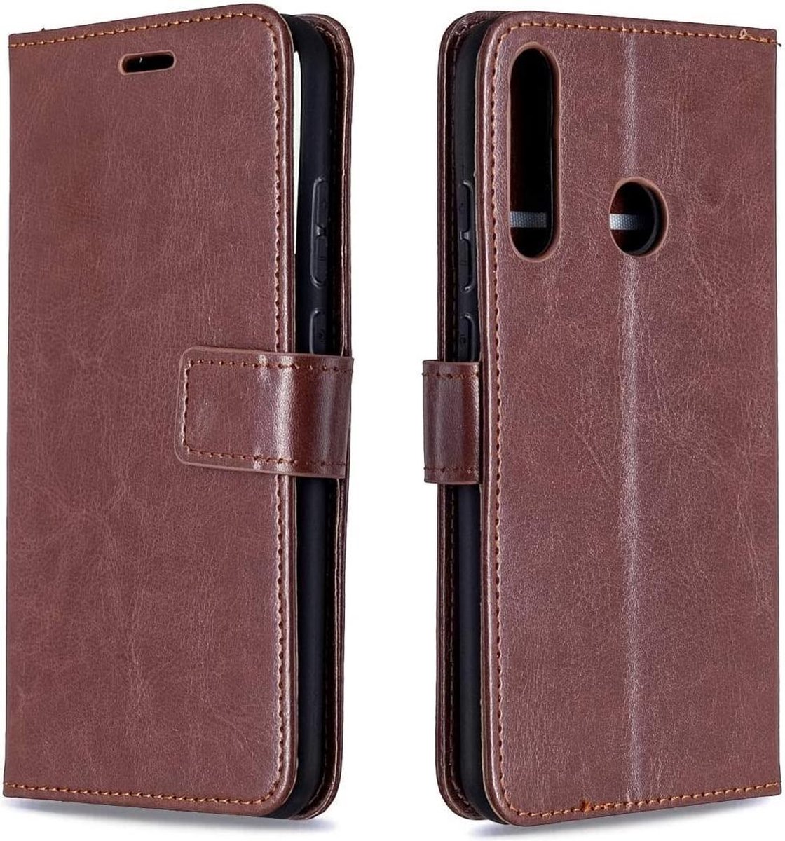 Portemonnee Book Case Hoesje Geschikt voor: Huawei P40 Lite E 2020 - bruin