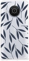 Smartphone hoesje Nokia X10 | X20 Back Case Siliconen Hoesje met Foto Leaves Blue