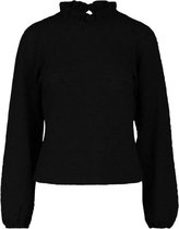 Pieces T-shirt Pcflori Ls Lace Top 17115659 Black Dames Maat - XL