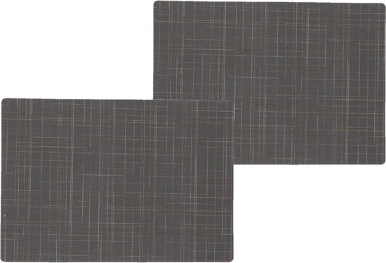 4x stuks stevige luxe Tafel placemats Liso grijs 30 x 43 cm - Met anti slip laag en Teflon coating toplaag