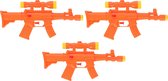 3x Waterpistool/waterpistolen oranje 29 cm