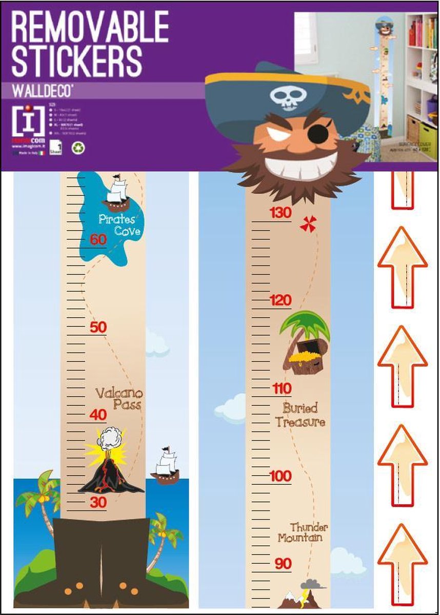 Imagicom Muursticker Pirates Jongens 50 X 70 Cm Vinyl Beige