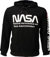 NASA Logo Front and Arm Print Sweater Trui Zwart - Officiële Merchandise