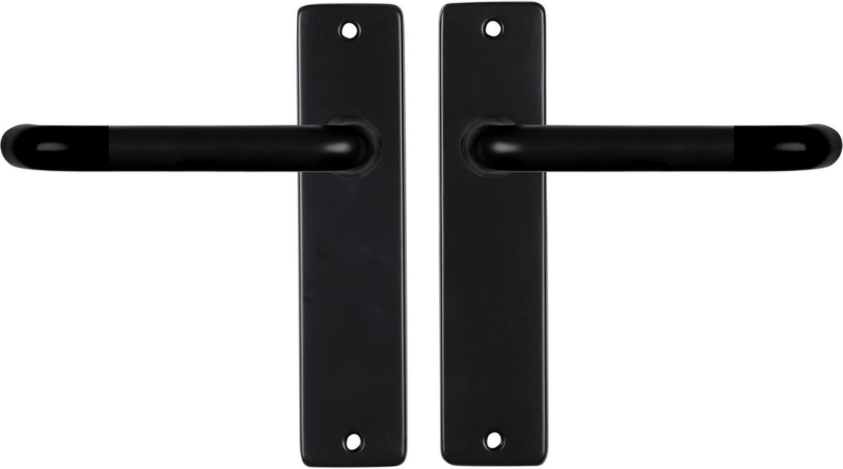 Starx Deurklink Zwart â€“ Deurbeslag â€“ Deurkruk met Schild â€“ Deurklink Coupe - 43 x 180 mm â€“ Ã˜ 18 mm