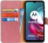 KHAZNEH Motorola G10 / G20 / G30 Hoesje Portemonnee Book Case Roze