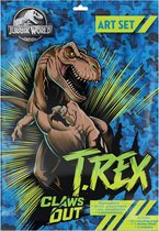 Jurassic World Kleurboek T-rex Papier Groen/blauw 7-delig