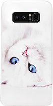 - ADEL Siliconen Back Cover Softcase Hoesje Geschikt voor Samsung Galaxy Note 8 - Katten