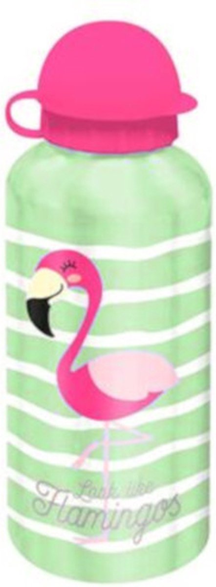 Flamingo Drinkfles Flamingo Junior 500 Ml Aluminium Groen