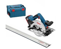 Bosch Professional GKS 18V-57 G Accu cirkelzaag - Met 2 accu's, geleiderail en L-BOXX