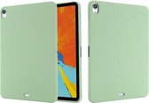 Effen kleur vloeibare siliconen dropproof volledige dekking beschermhoes voor iPad Air 2020 10.9 (groen)