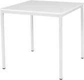 Bureautafel - Domino Basic 80x80 grijs - wit frame