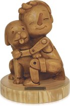 Beeld Pinokkio met hond - Friendship 14 x 10 cm | Bartolucci