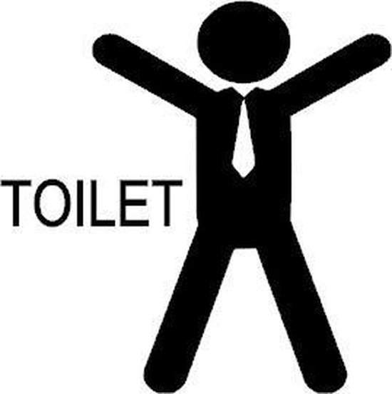 Sticker voor heren toilet met silhouette man | Rosami