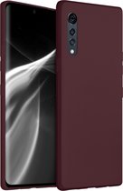 kwmobile telefoonhoesje voor LG Velvet - Hoesje voor smartphone - Back cover in pruim