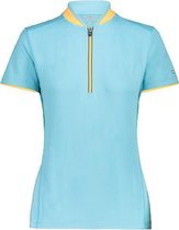 Cmp Fietsshirt Half-zip Dames Polyester Blauw/geel Maat S