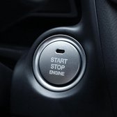 3D Aluminium Motor Start Stop Drukknop Cover Trim Decoratieve Sticker voor Mazda (Zilver)