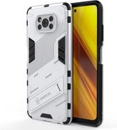 Voor Xiaomi Poco X3 Punk Armor 2 in 1 PC + TPU schokbestendig hoesje met onzichtbare houder (wit)