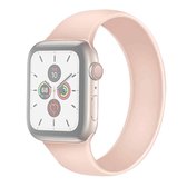 Voor Apple Watch Series 5 & 4 40mm / 3 & 2 & 1 38mm effen kleur elastische siliconen vervangende polsband horlogeband, maat: L 156 mm (roze)