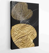 Luxury gold wallpaper. Black and golden background 1 - Moderne schilderijen – Vertical – 1915224106 - 50*40 Vertical