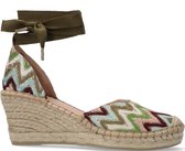 Fred De La Bretoniere 153010217 ESPADRILLE - Green Color Blocking - Maat 36