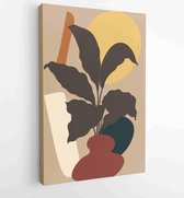 Abstract art nature background vector. Modern shape line art wallpaper 4 - Moderne schilderijen – Vertical – 1936342705 - 50*40 Vertical
