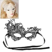 Sexy meisje oogmasker kant Venetiaans gemaskerd bal partij fancy masker (zwart)