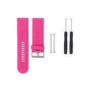 Voor Garmin Fenix3 HR siliconen vervangende polsband horlogeband (rose rood)