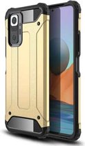 Voor Geschikt voor Xiaomi Redmi Note 10 Pro / Note 10 Pro Max Magic Armor TPU + PC combinatiebehuizing (goud)