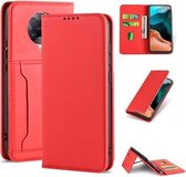 Voor Xiaomi Redmi K30 Pro / Poco F2 Pro Sterk magnetisme Schokbestendig Horizontaal Flip Vloeistofgevoel Leren hoes met houder & kaartsleuven & portemonnee (rood)