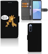 Wallet Book Case Sony Xperia 10 III GSM Hoesje Giraffe