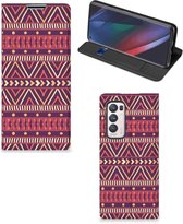 Bookcase OPPO Find X3 Neo Smart Cover Aztec Purple