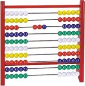 Detoa Telraam Abacus Junior 24 X 23 Cm Hout Rood